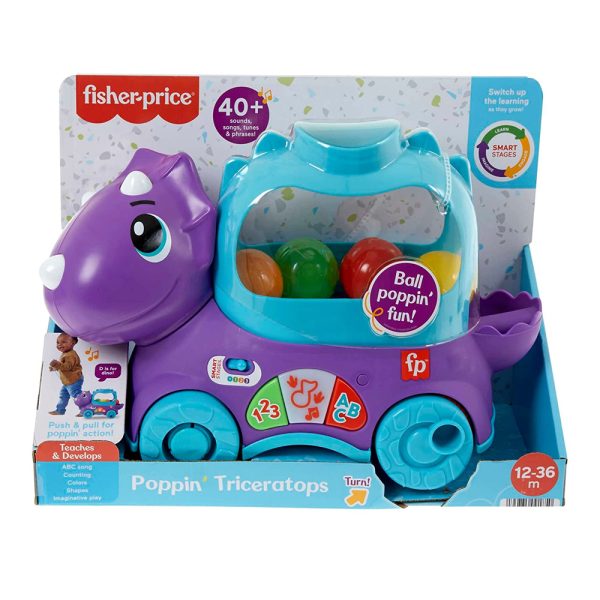 Dino Triceratops Bolinhas Saltitantes Fisher-Price Autobrinca Online