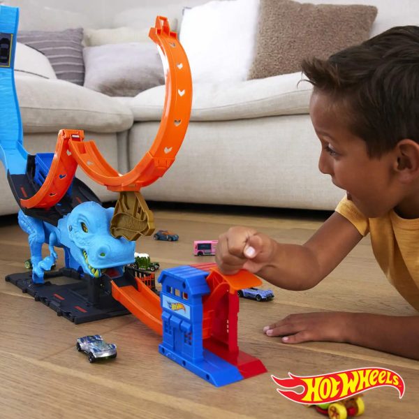 Hot Wheels City Pista A Mordida do T-Rex Autobrinca Online