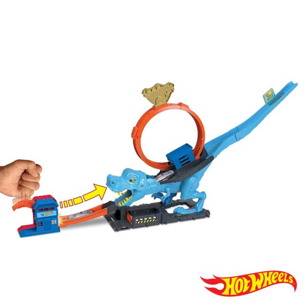 Hot Wheels City Pista A Mordida do T-Rex Autobrinca Online