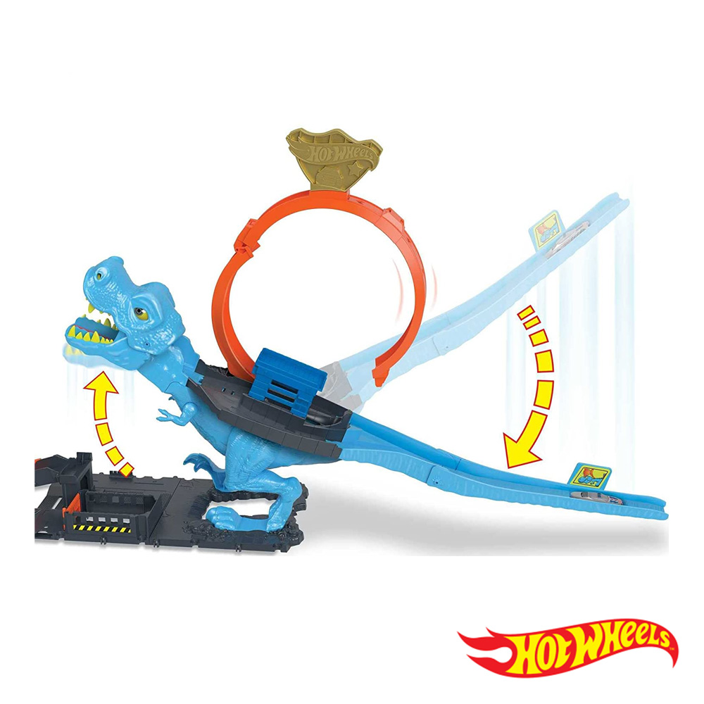 Hot Wheels Pista e Acessório Lançador de Dinossauro Mattel