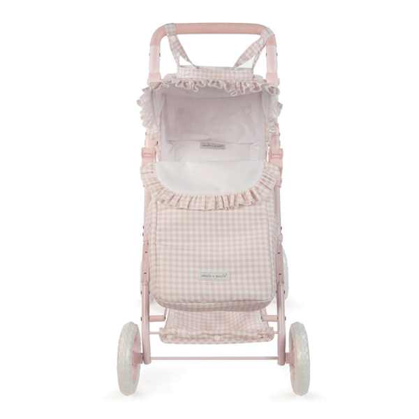 Carrinho de Bonecas La Nina Vichy Rosa c/ Cobrepernas Autobrinca Online