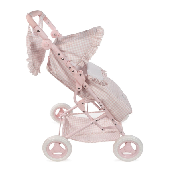 Carrinho de Bonecas La Nina Vichy Rosa c/ Cobrepernas Autobrinca Online