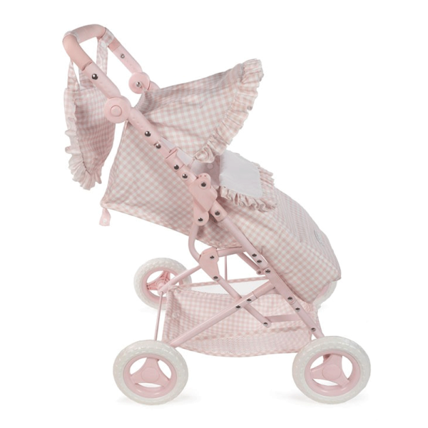 Carrinho de Bonecas La Nina Vichy Rosa c/ Cobrepernas Autobrinca Online