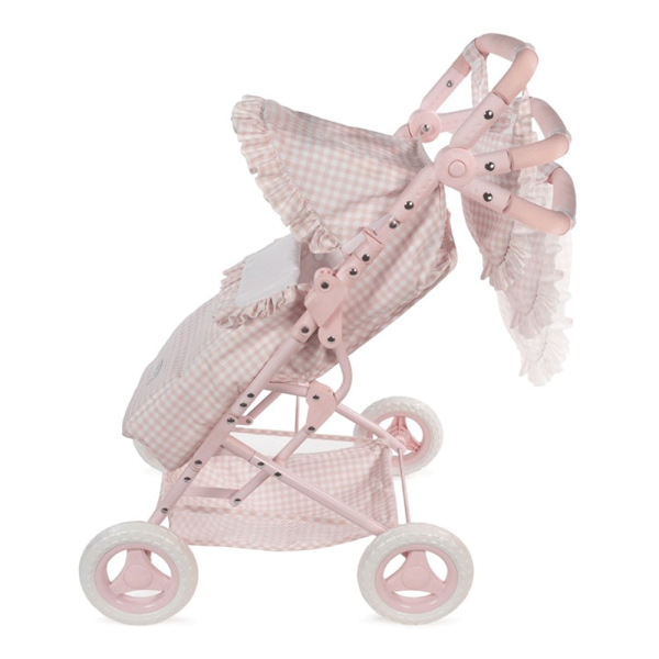 Carrinho de Bonecas La Nina Vichy Rosa c/ Cobrepernas Autobrinca Online