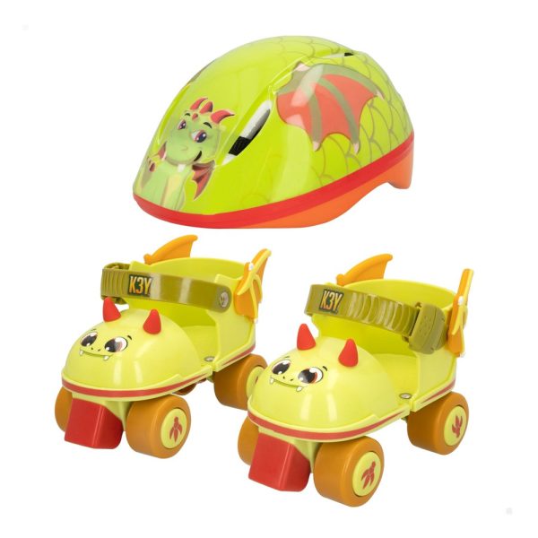 Conjunto de Patins e Capacete K3yriders Dragão Tam 24-30 Autobrinca Online