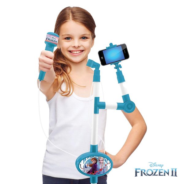 Frozen II Microfone c/ Pé e Suporte para Karaoke Autobrinca Online