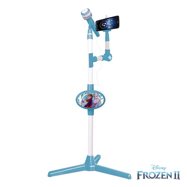Frozen II Microfone c/ Pé e Suporte para Karaoke Autobrinca Online