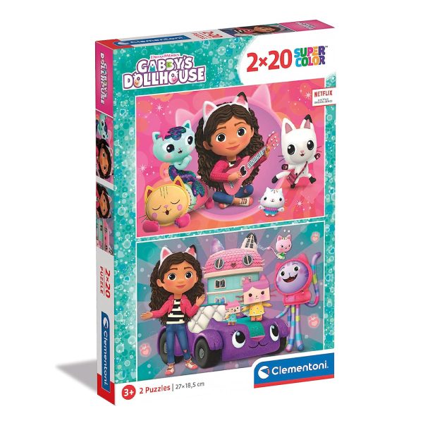 Gabby’s Doll House – Puzzle 2 x 20 Peças Casa da Gabby Autobrinca Online