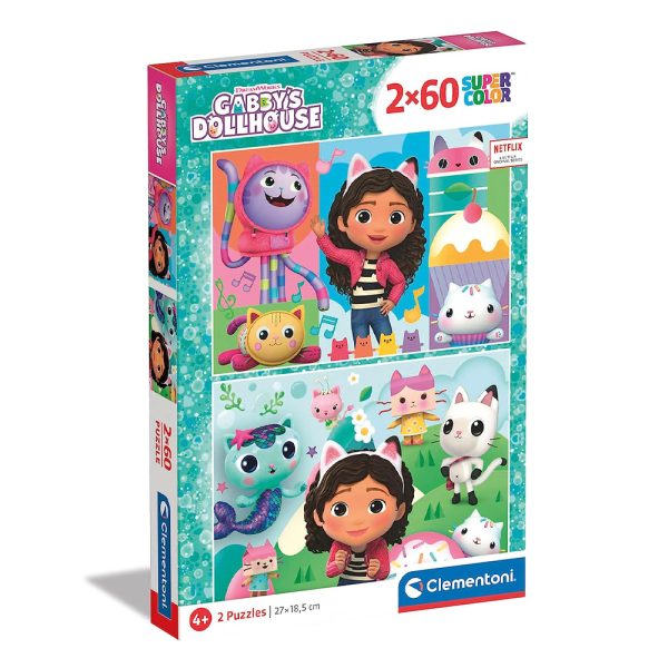 Gabby’s Doll House – Puzzle 2 x 60 Peças Casa da Gabby Autobrinca Online