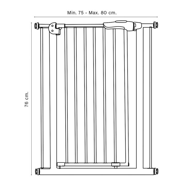 Cancela Metálica Olmitos 75-80cm Autobrinca Online