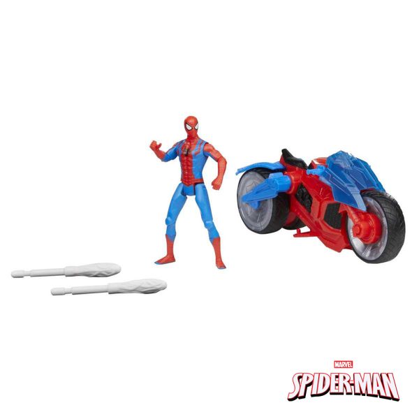 Spider-Man – Figura e Moto Aracnídea Lança Teias Autobrinca Online
