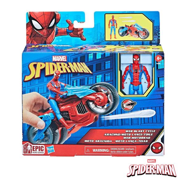 Spider-Man – Figura e Moto Aracnídea Lança Teias Autobrinca Online