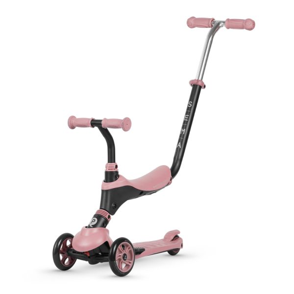 Trotinete Evolutiva QPlay Sema 5 em 1 Rosa Autobrinca Online