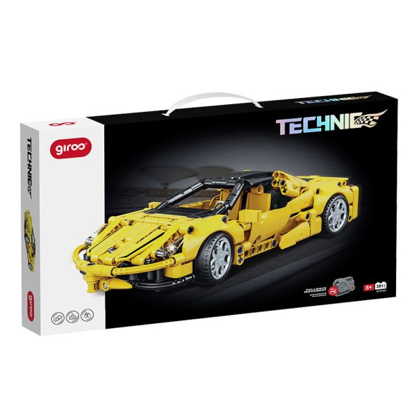 Giros Technic Racing Car Pullback Amarelo Autobrinca Online