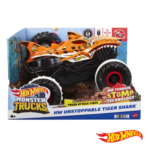 Hot Wheels Monster Truks Tiger Shark RC Autobrinca Online