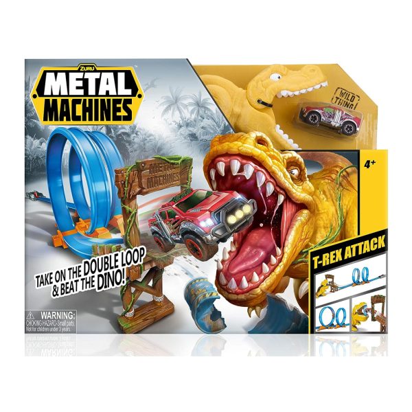 Metal Machines Pista Ataque do T-Rex Autobrinca Online