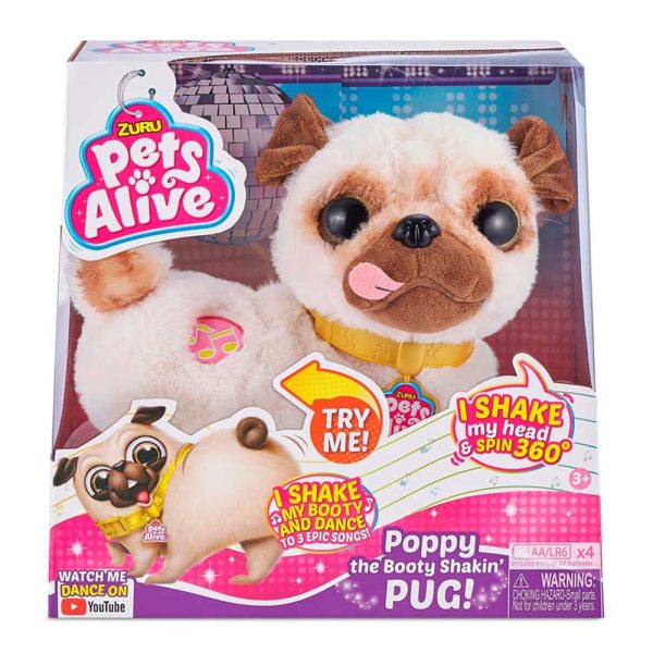 Pets Alive Peluche Interativo Poppy Pug Autobrinca Online