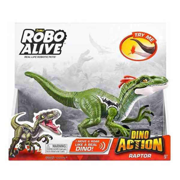 Robo Alive Dino Action Dinossauro Raptor Autobrinca Online