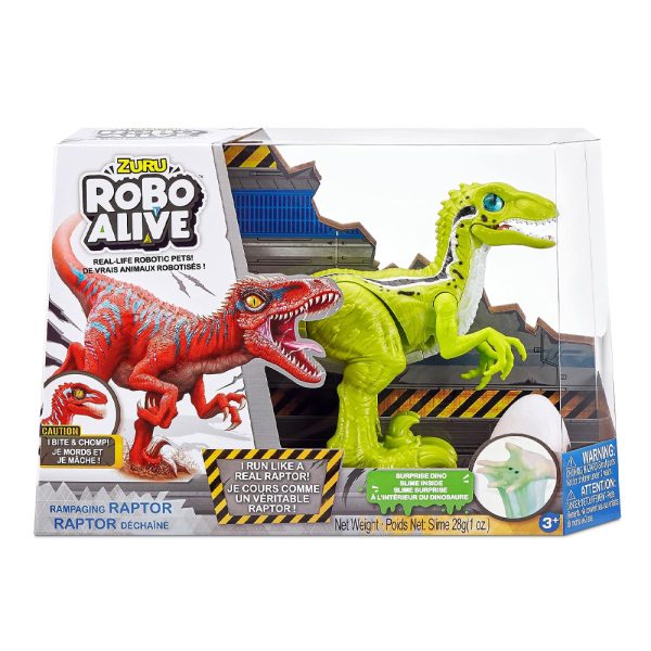 Robo Alive Rampaging Dinossauro Raptor Verde Autobrinca Online