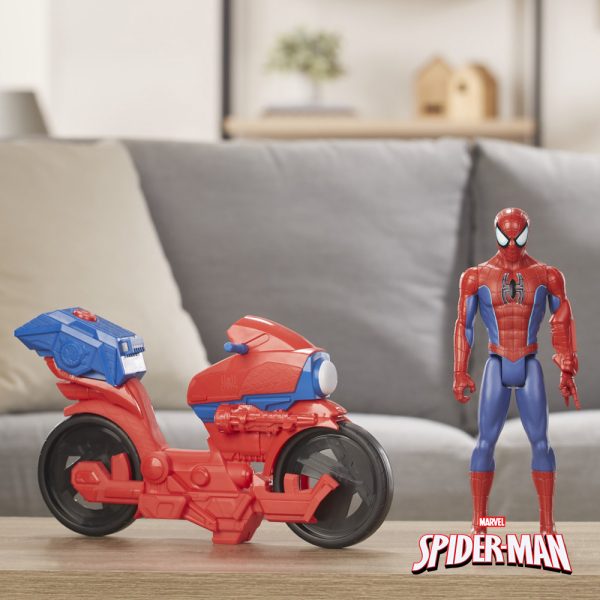 Spider-Man Figura com Mota Power Cycle Autobrinca Online