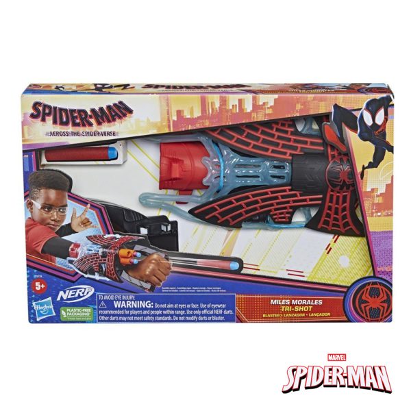 Spider-Man Nerf Lançador Tri-Shot Miles Morales Autobrinca Online www.autobrinca.com 5