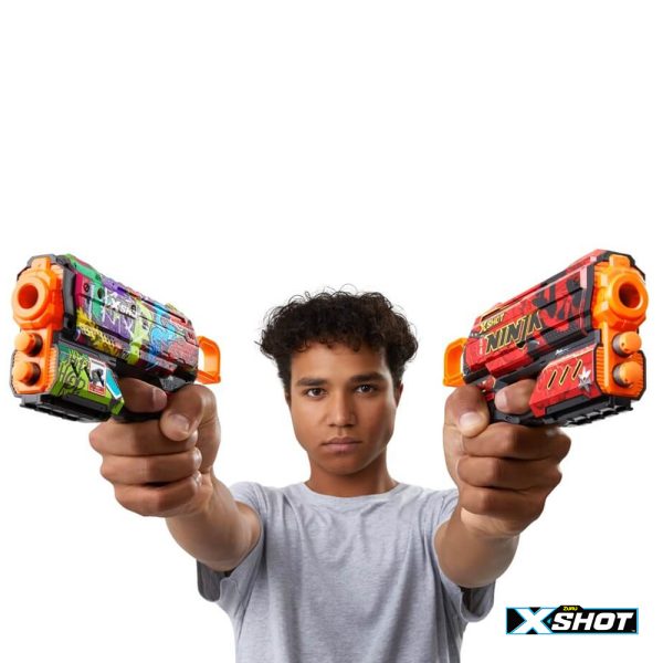 X-Shot Pistola Skins Flux 2 Pistolas Autobrinca Online