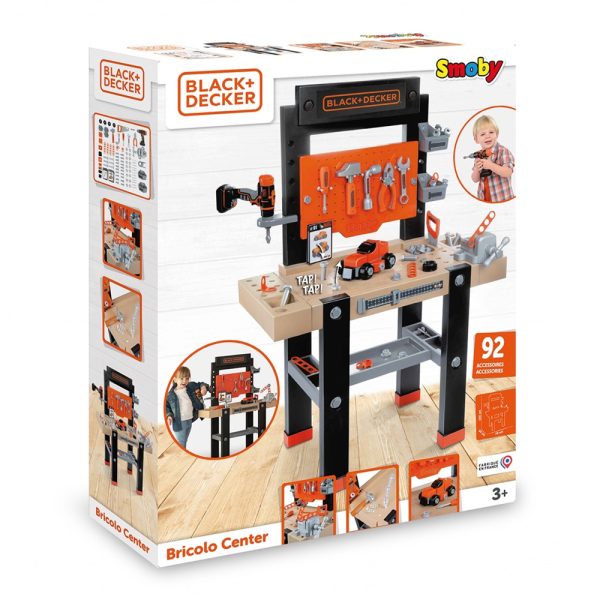 Banca Ferramentas Smoby Black+Decker c/ 92 Acessórios Autobrinca Online