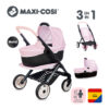 Carrinho de Bonecas Maxi Cosi 3 em 1 Rosa Autobrinca Online