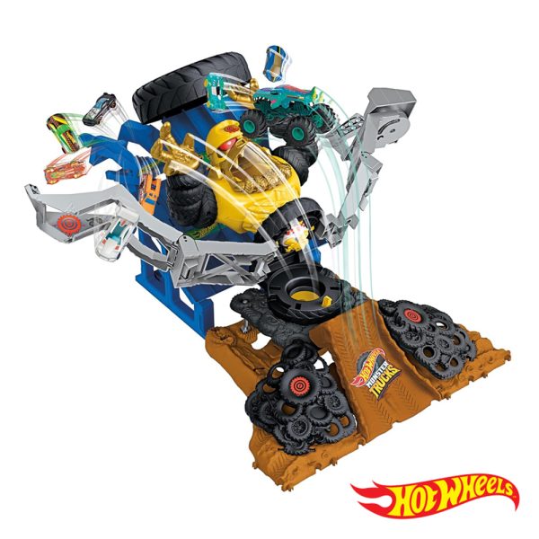 Hot Wheels Monster Trucks Arena Smashers Mega-Wrex vs Crushzilla Autobrinca Online
