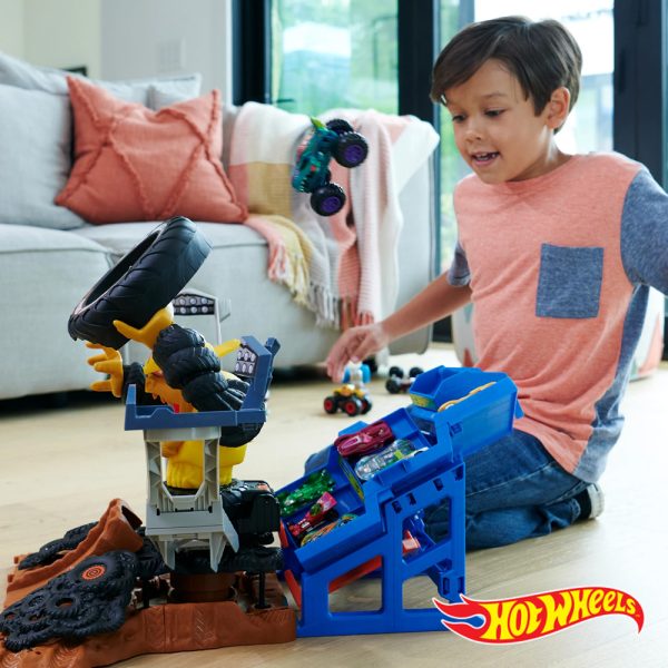 Hot Wheels Monster Trucks Arena Smashers Mega-Wrex vs Crushzilla Autobrinca Online