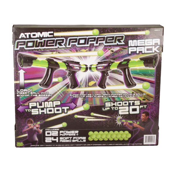 Atomic Power Popper Mega Pack Pistola c/ Bolas de Espuma Autobrinca Online