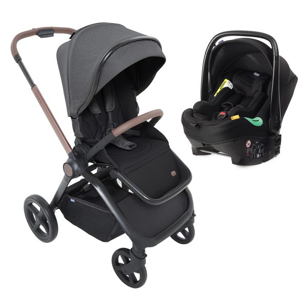 Duo Chicco Mysa Black Satin c/ Kiros Evo i-Size Autobrinca Online