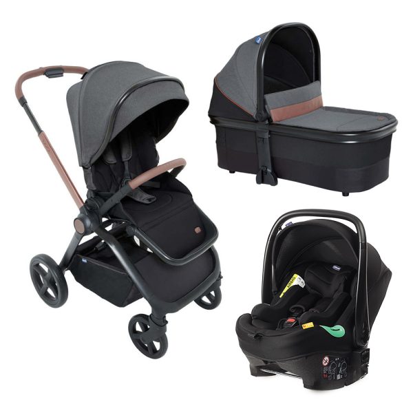 Trio Chicco Mysa Black Satin c/ Kiros Evo i-Size Autobrinca Online