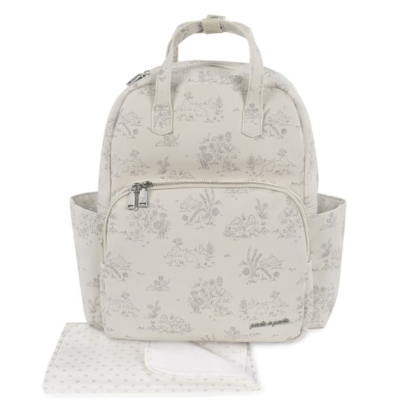 Mochila Pasito a Pasito Toile de Jouy Cream Autobrinca Online