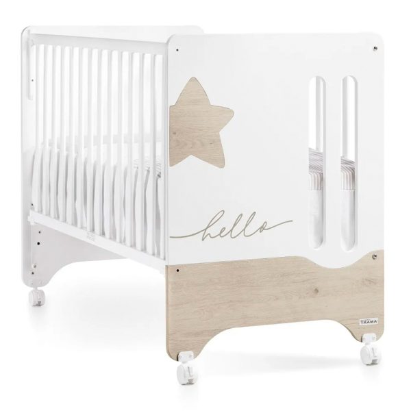 Cama Trama Série Hello Star Branco Mate/Roble Castello Autobrinca Online