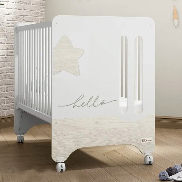 Cama Trama Série Hello Star Branco Mate/Roble Nordico Autobrinca Online