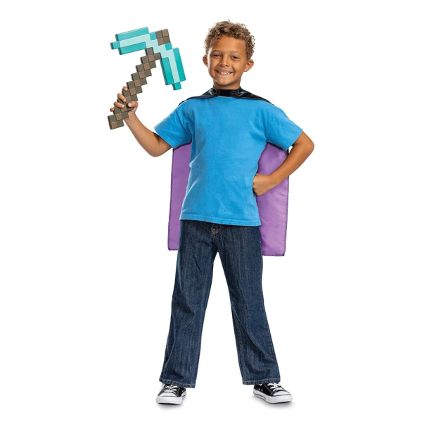 Minecraft Set Espada Diamond Sword e Capa Roxa Autobrinca Online