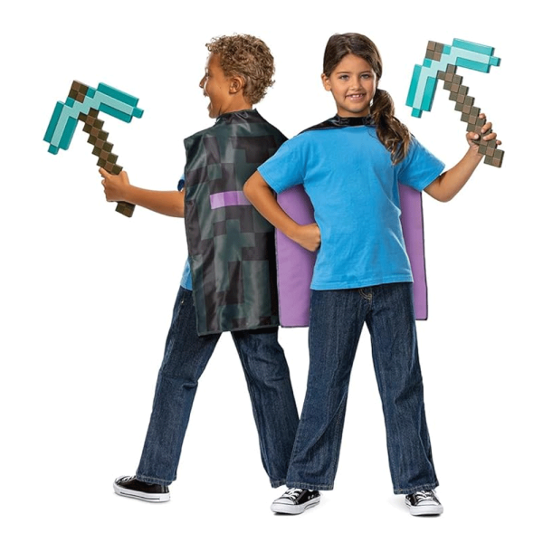 Minecraft Set Espada Diamond Sword e Capa Roxa Autobrinca Online