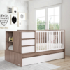 Cama Convertível Trama Combi Cool Acácia c/ Branco Mate Autobrinca Online