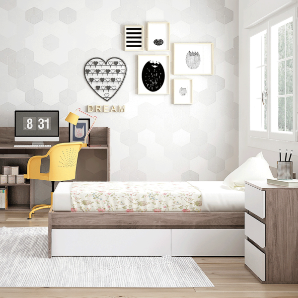 Cama Convertível Trama Combi Cool Acácia c/ Branco Mate Autobrinca Online