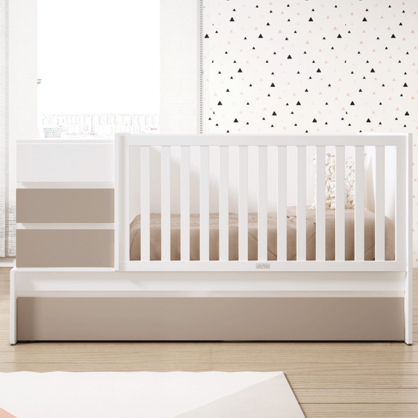 Cama Convertível Trama Combi Cool Branco Mate c/ Topo Autobrinca Online