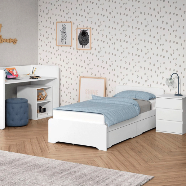 Cama Convertível Trama Combi Dynamic Branco Mate Autobrinca Online