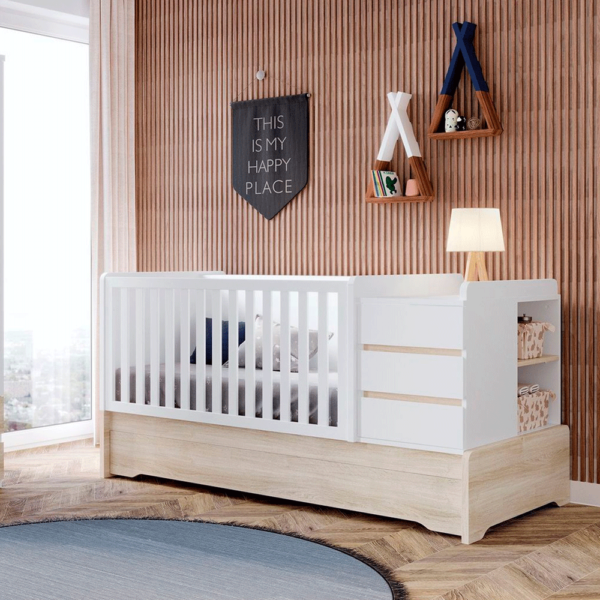 Cama Convertível Trama Combi Dynamic Roble Verso Autobrinca Online