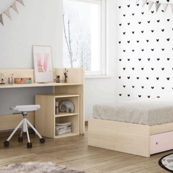 Cama Convertível Trama Combi Dream Roble Verso Soft Pink Autobrinca Online