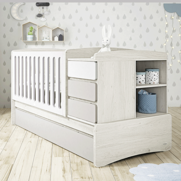 Cama Convertível Trama Combi Nest Roble Nordico c/ Cinza Coco Autobrinca Online