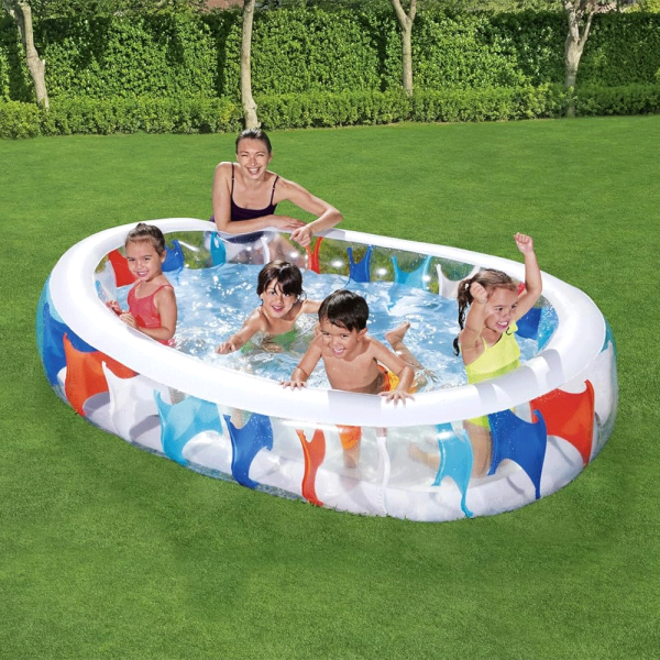 Piscina Insuflável Oval Colorida Autobrinca Online