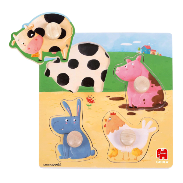 Puzzle de Encaixes Animais da Quinta Autobrinca Online