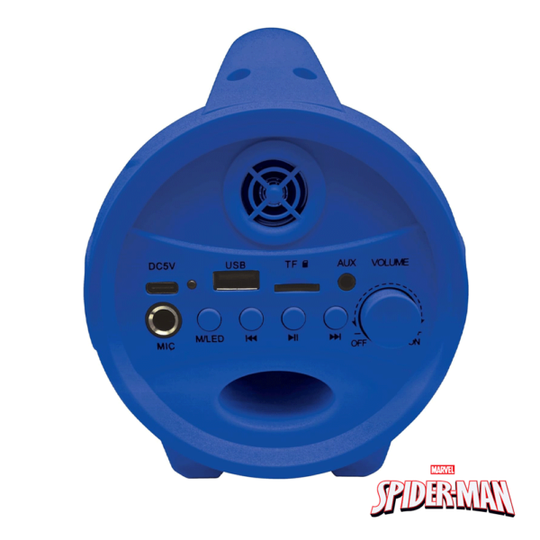 Coluna Portátil Spider-man c/ Luz e Microfone Autobrinca Online
