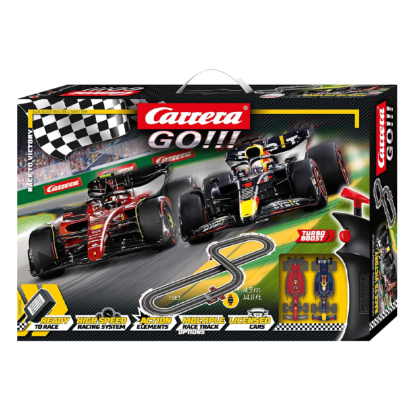 Pista Carrera GO!!! Race To Victory Ferrari vs Red Bull 4,3m Autobrinca Online