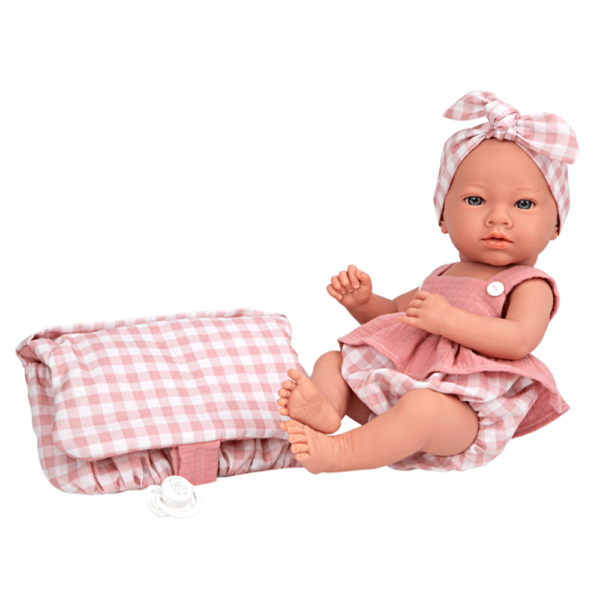 Boneca Elegance Arias Aria c/ Xadrez Rosa 38cm Autobrinca Online